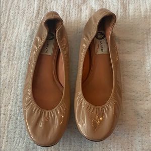 Lanvin Ballerina Flats Nude Patent Size 39